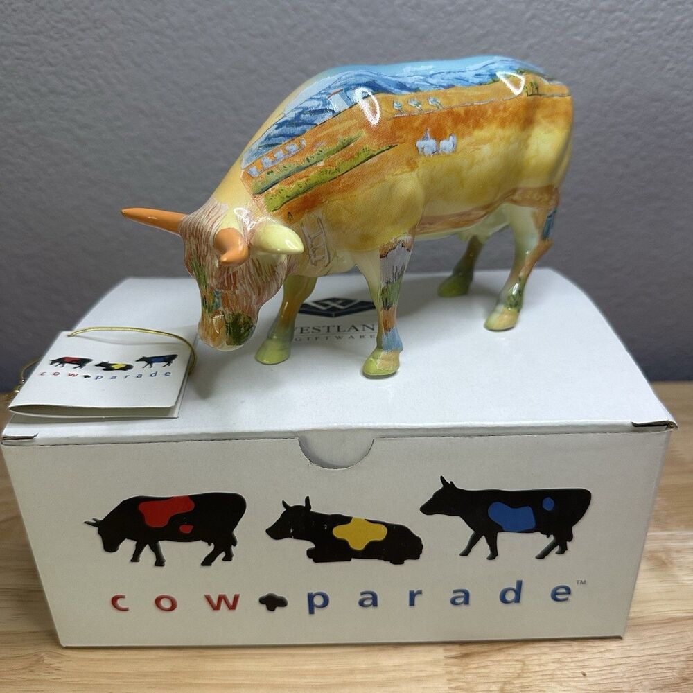 Cow Parade #9174 Vincent Van Cogh 2000 Westland Giftware Figurine with Box & Tag